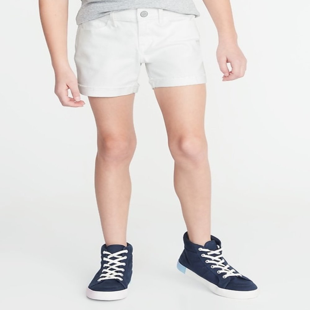 White Mid-Length Denim Shorts by Old Navy NWT